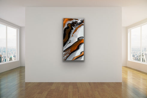 peaceful mind epoxy resin clear quartz painting